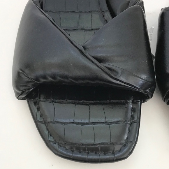 MUSSHOE Slip On Slide Sandals Black Flats Women’s Size 7 NWT - Picture 5 of 16